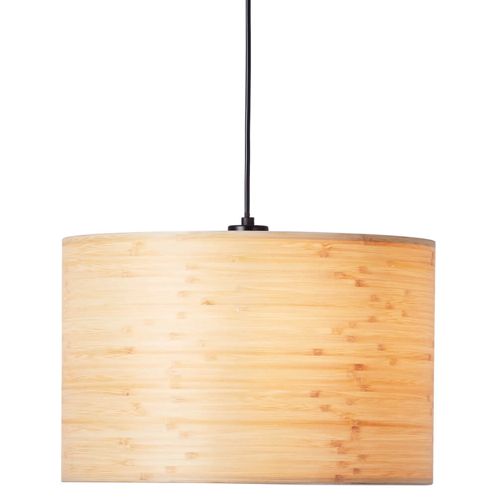 Hängelampe Romm Schwarz mit Holzbraun