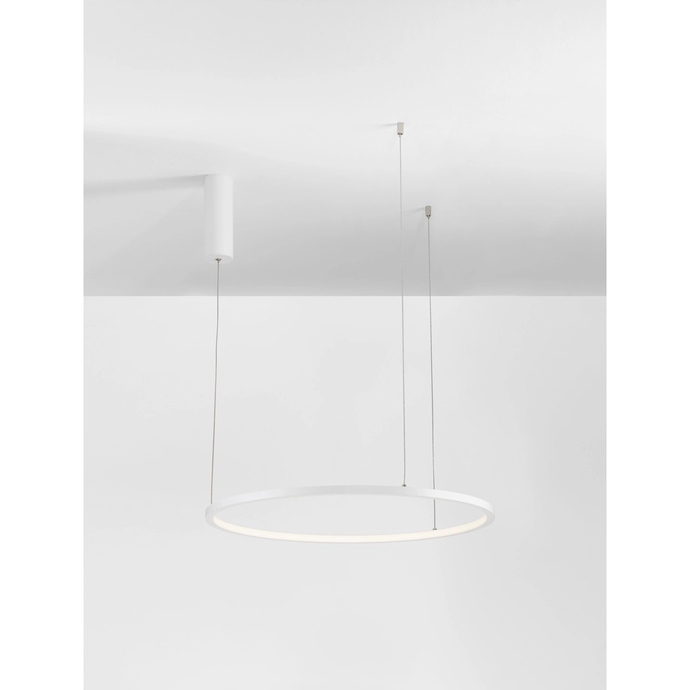 Runde Pendelleuchte Tarquin weiß Ø 60cm Lyora 5212017438256