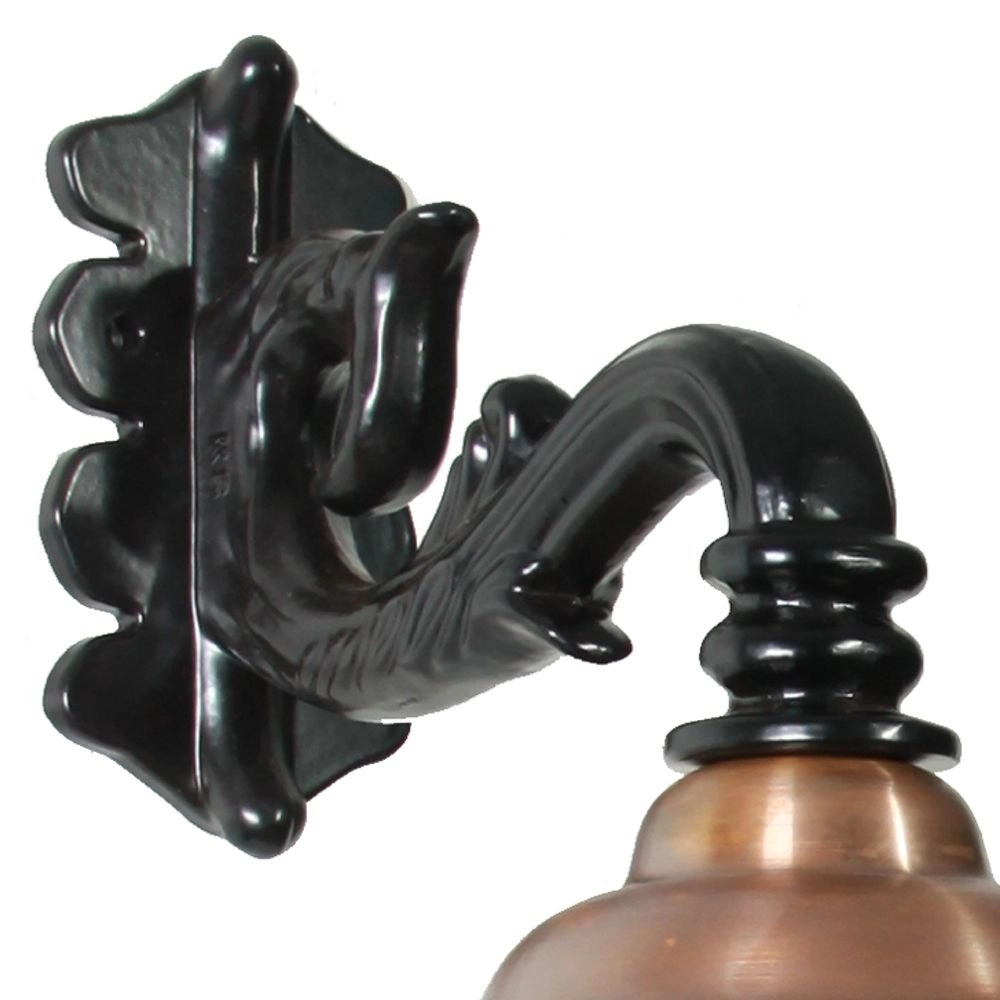 Nostalgische Außenlampe Chateau mit Kupferkappe - schwarz KS 8714732125604