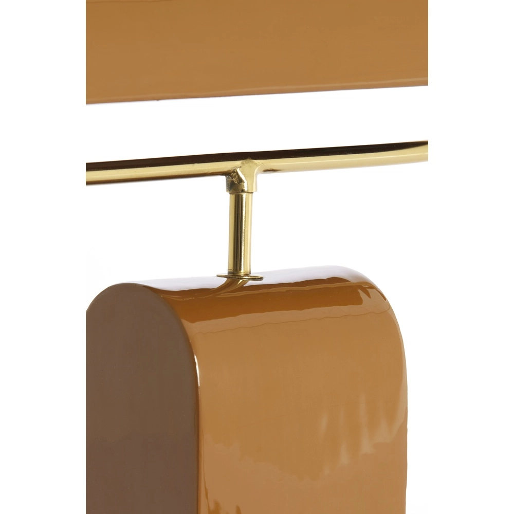 Braune Schreibtischlampe Cardona mit Gold – 1x E27 Light & Living 8717807816278