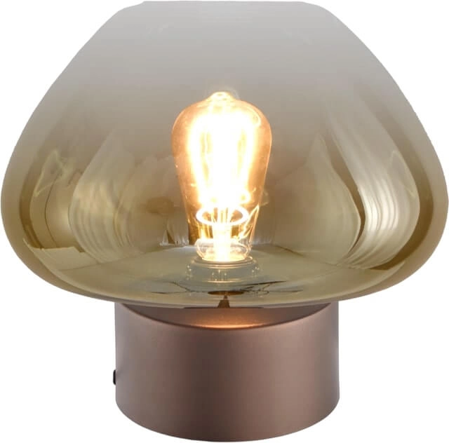 Tischlampe Genua braun mit Goldglas Ø 29cm