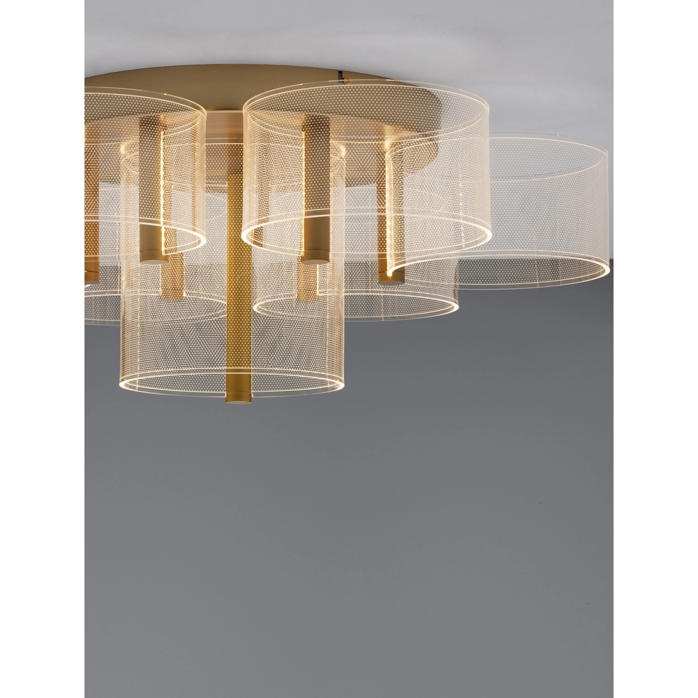 Design-Deckenleuchte Gatlin gold Ø 68cm Lyora 5212017433510