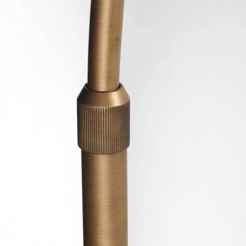 Bogenlampe Sparkled Light Bronze mit Bambusschirm Ø 45cm Steinhauer 8712746179903