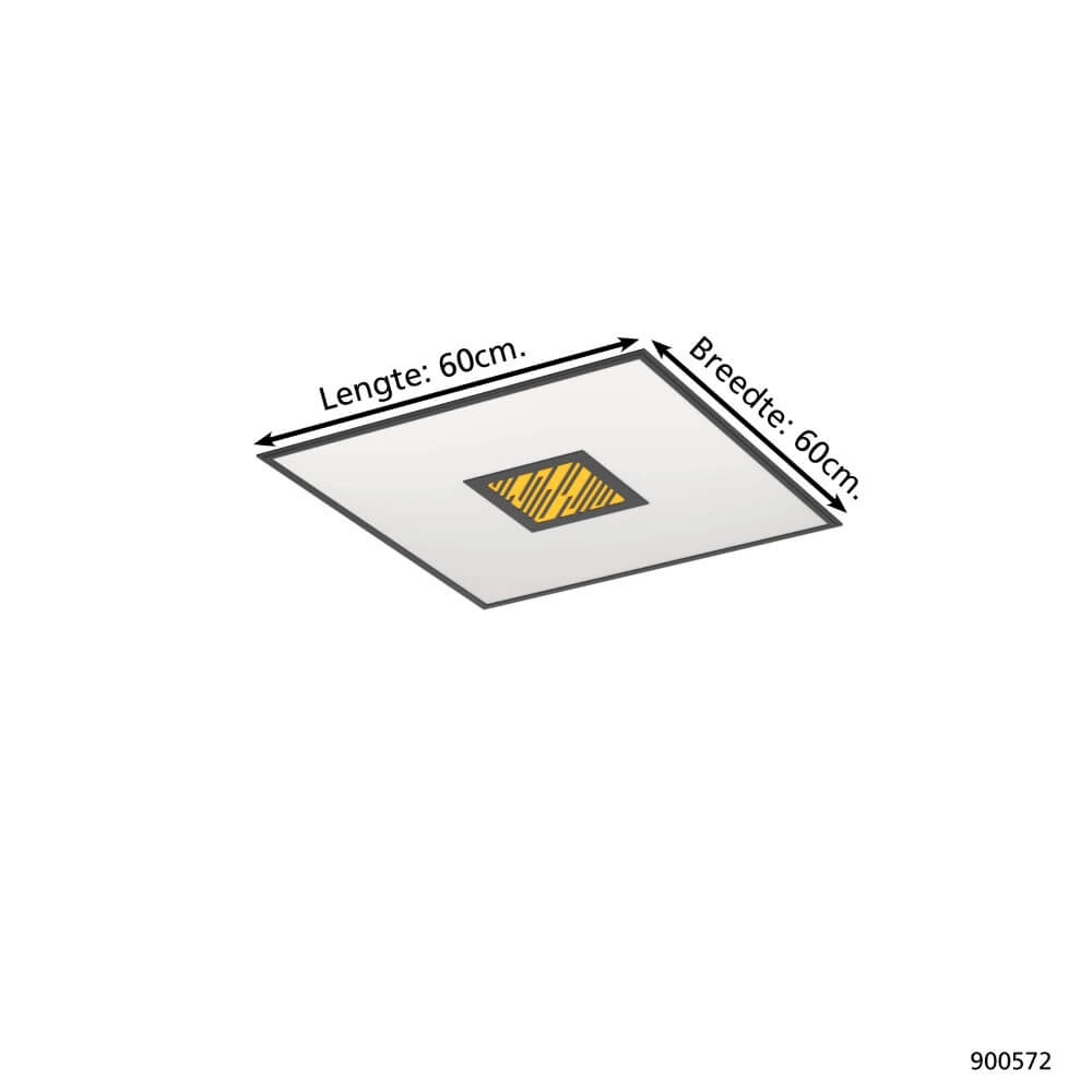 Schwarze LED-Deckenleuchte Bordonara 60x60 Eglo 9008606244737