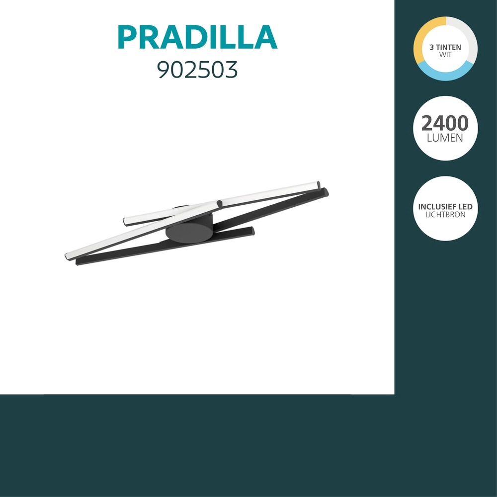 Design-Deckenlampe Pradilla Schwarz Eglo 9008606391479