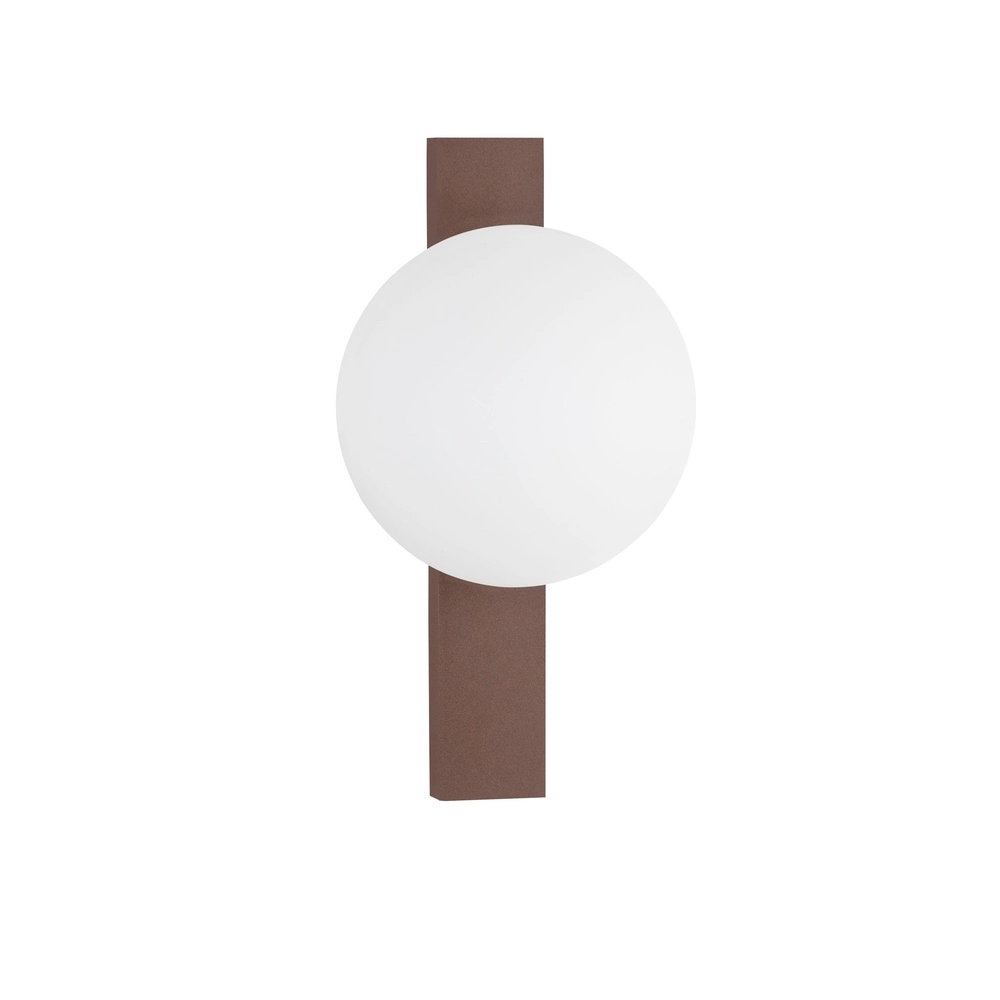 Einzigartige Wandlampe Remi Rostbraun mit weißer Zwiebel Lyora 5212017494481