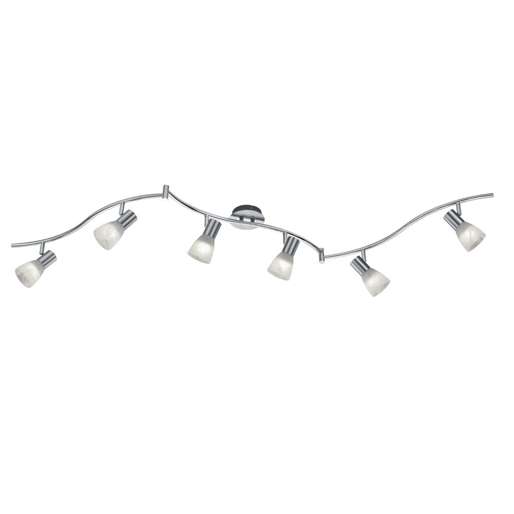 LED-Deckenstrahler Levisto 6-Licht-Nickelmatte