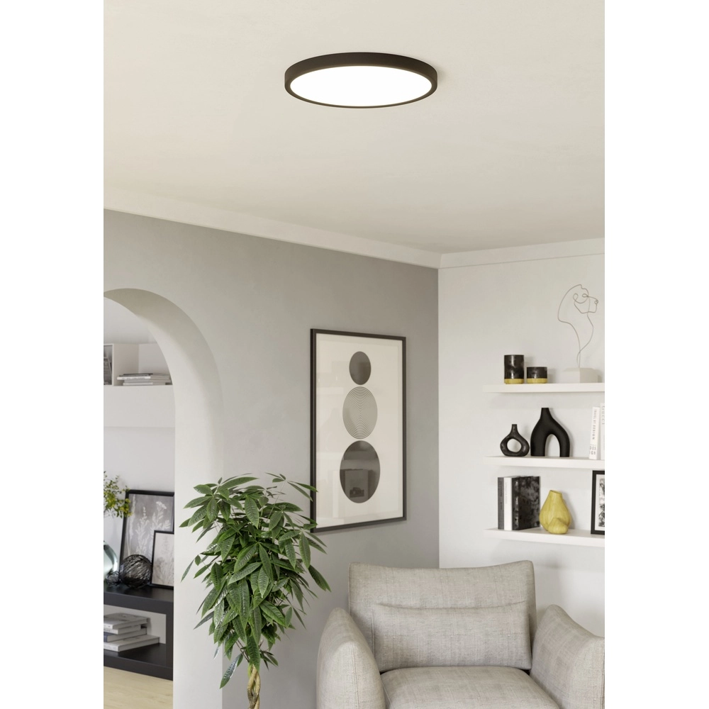 LED-Deckenlicht Fueva 6 rund - schwarz - Ø 38,9 cm Eglo 9008606330096