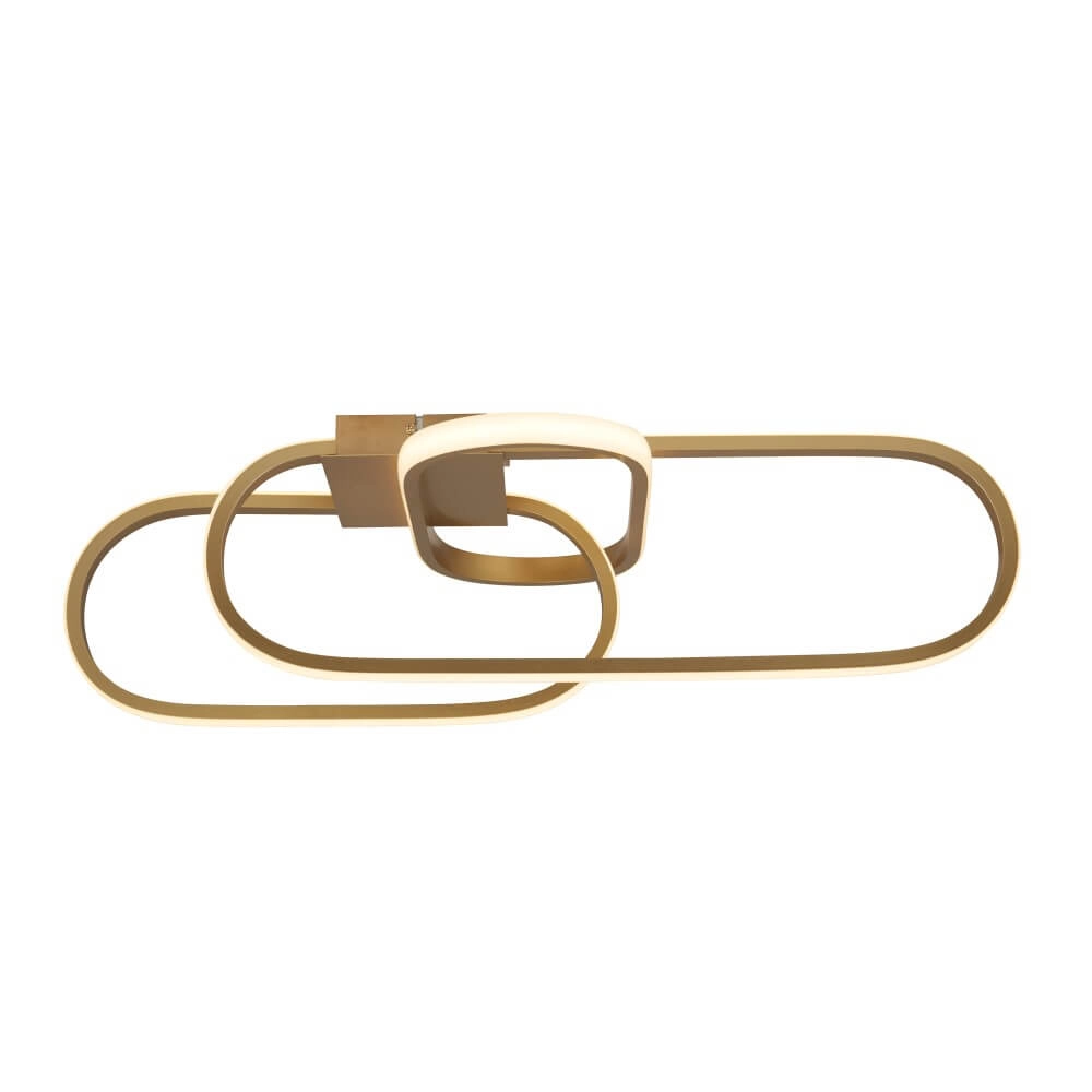 Schlichte goldene Deckenlampe Clip