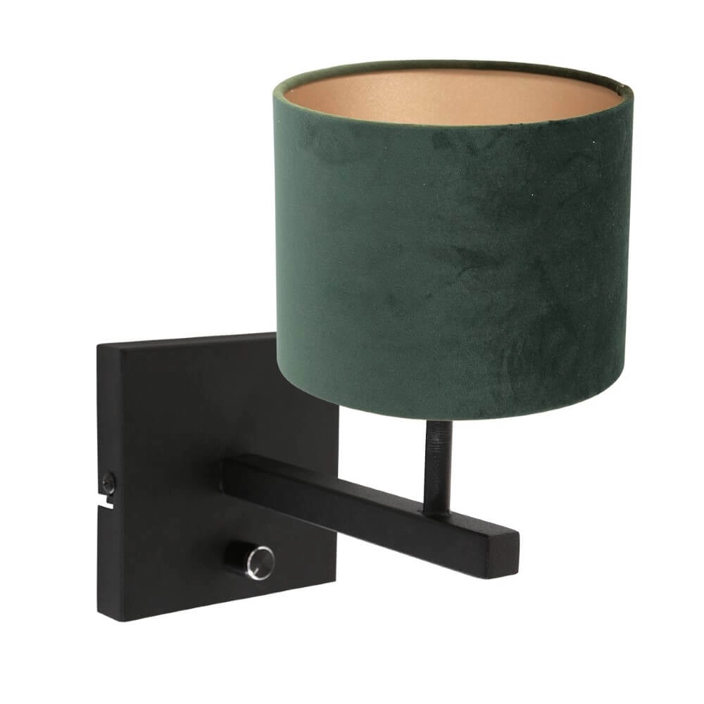 Tischlampe Stanger mit grünem Samt Steinhauer 8712746146448