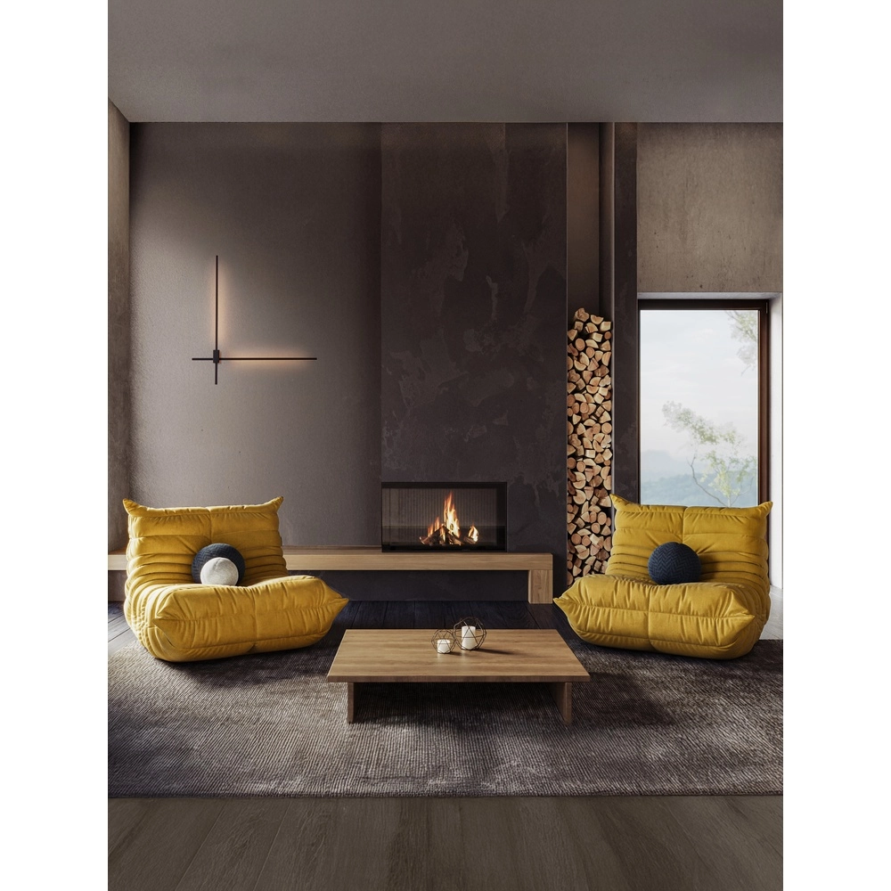 Schlanke Wandleuchte Peak schwarz Lyora 5212017473707