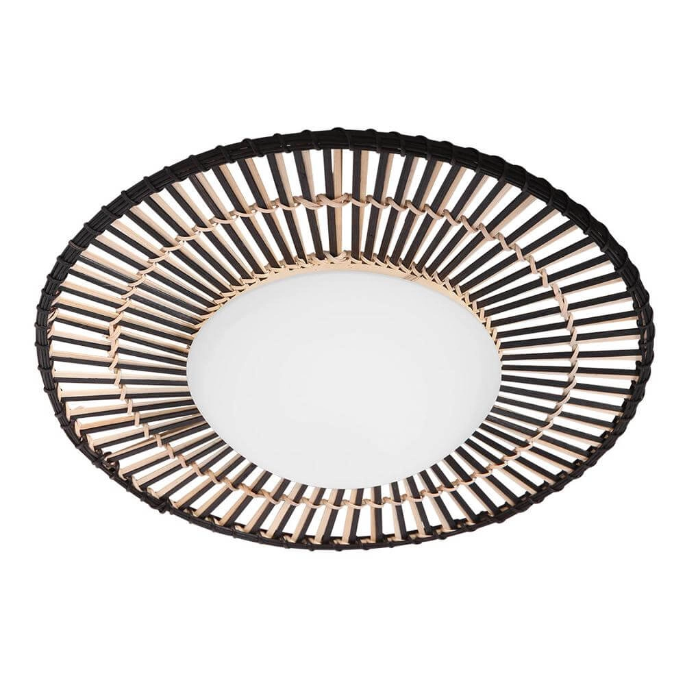 Deckenlampe Aura schwarz mit Bambus Steinhauer 8712746174144