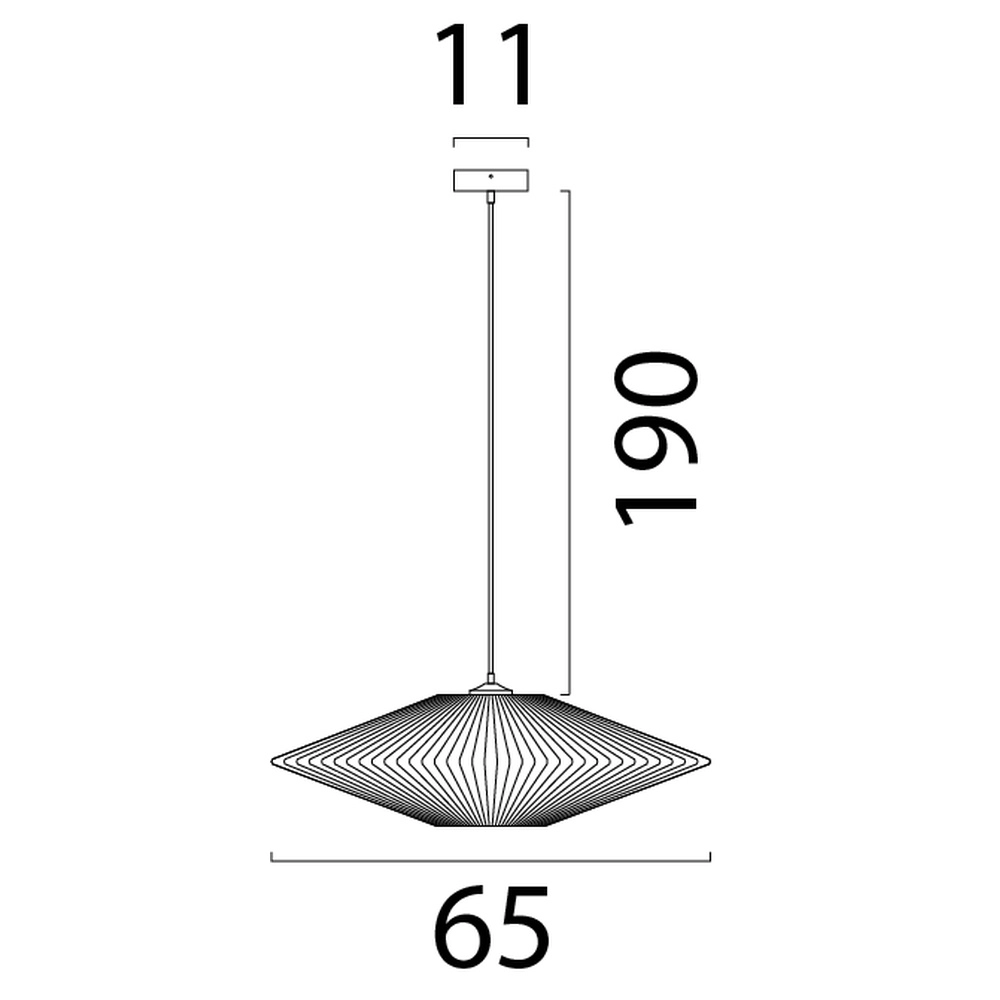 Japandi-Pendellampe Bicono Ø 65cm Masterlight 8718121344775