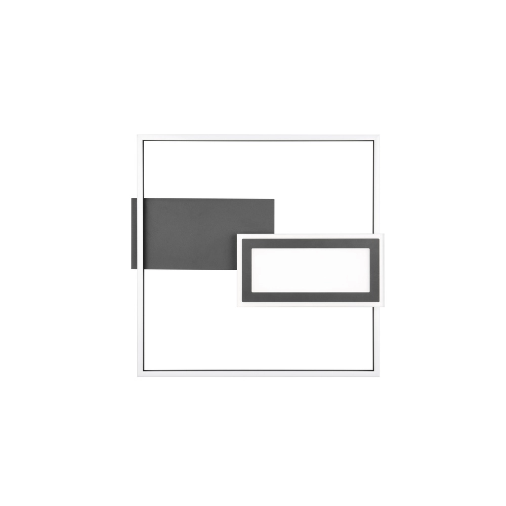 Quadratische Deckenleuchte Spiro schwarz 50cm Trio 4017807612455