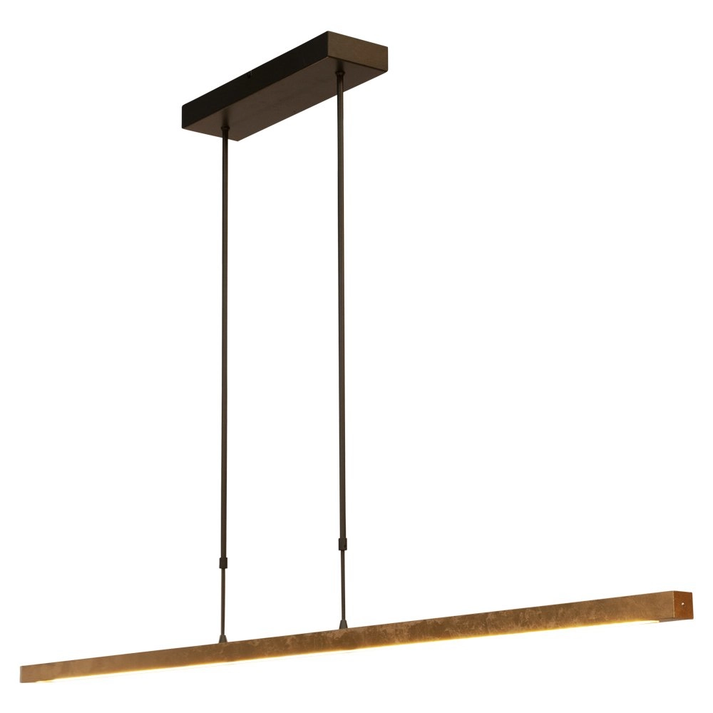 Schwarze Hängelampe Real 3 mit Gold 160cm