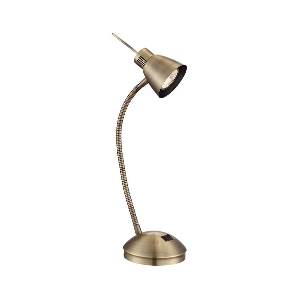 Klassische Schreibtischlampe Nuova nickel matt