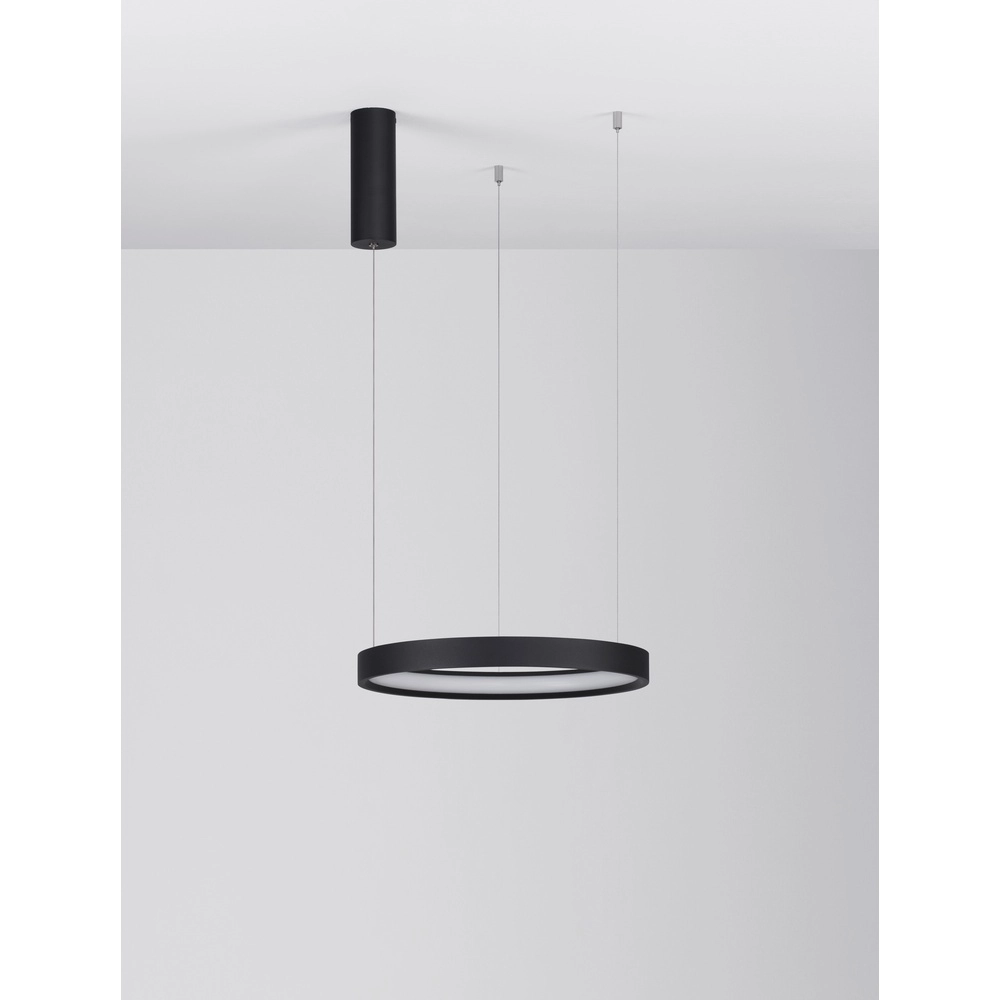 Runde Pendelleuchte Perrine schwarz Ø 40cm Lyora 5212017438379