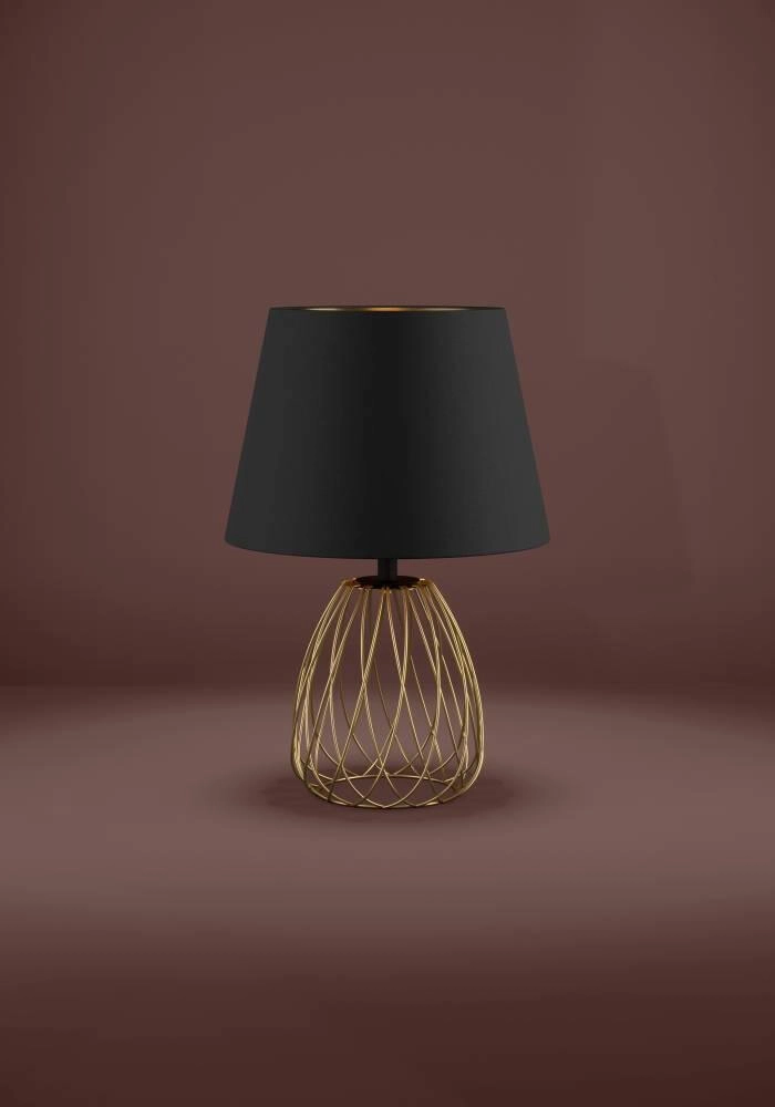 Tischlampe Jazminia Gold mit schwarzer Kappe Stars of Light 9008606221066