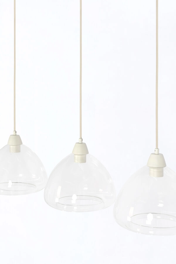 3-flammige Pendelleuchte Bisho Cremefarbenes Design 94cm Light & Living 8717807743314