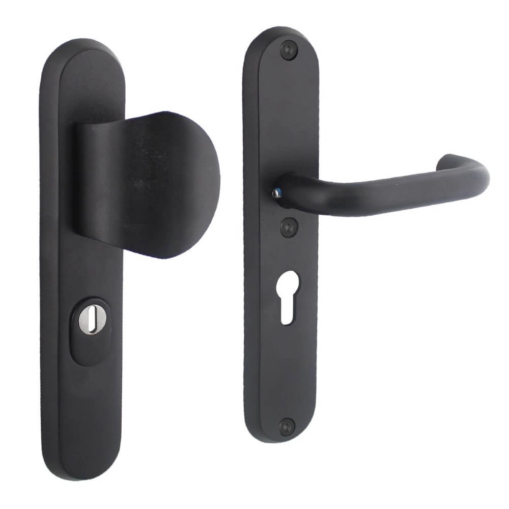 Haustürbeschläge Vurano PC 55mm Kernzugschutz schwarz