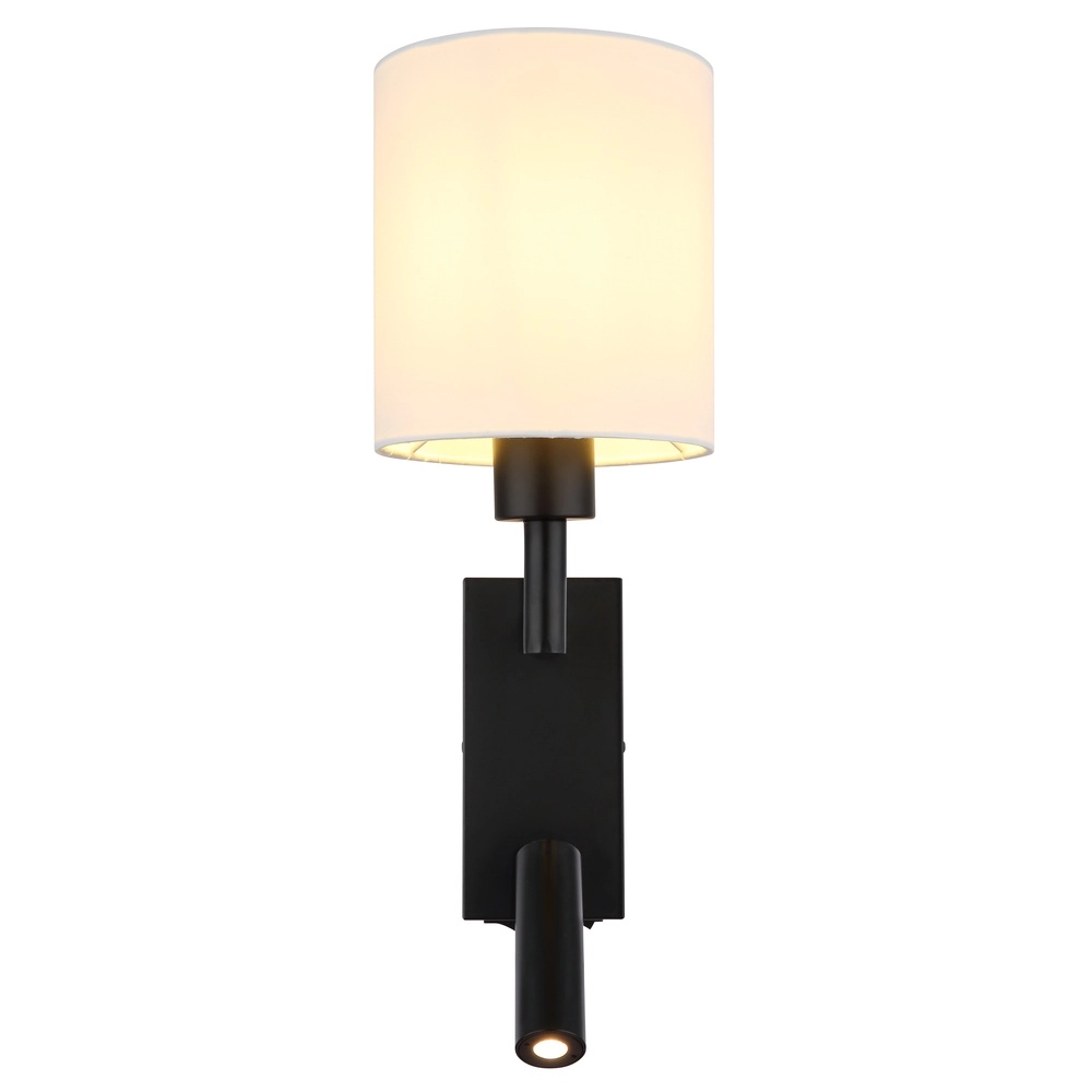 Nachttischlampe Zamora Schwarz mit weißer Motorhaube Globo 9007371569892