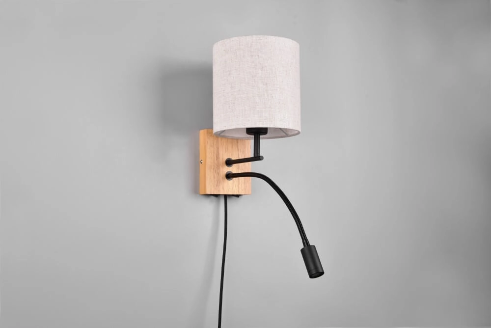 Ländliche Wandlampe Nilam runde Kapuze Trio 4017807567960