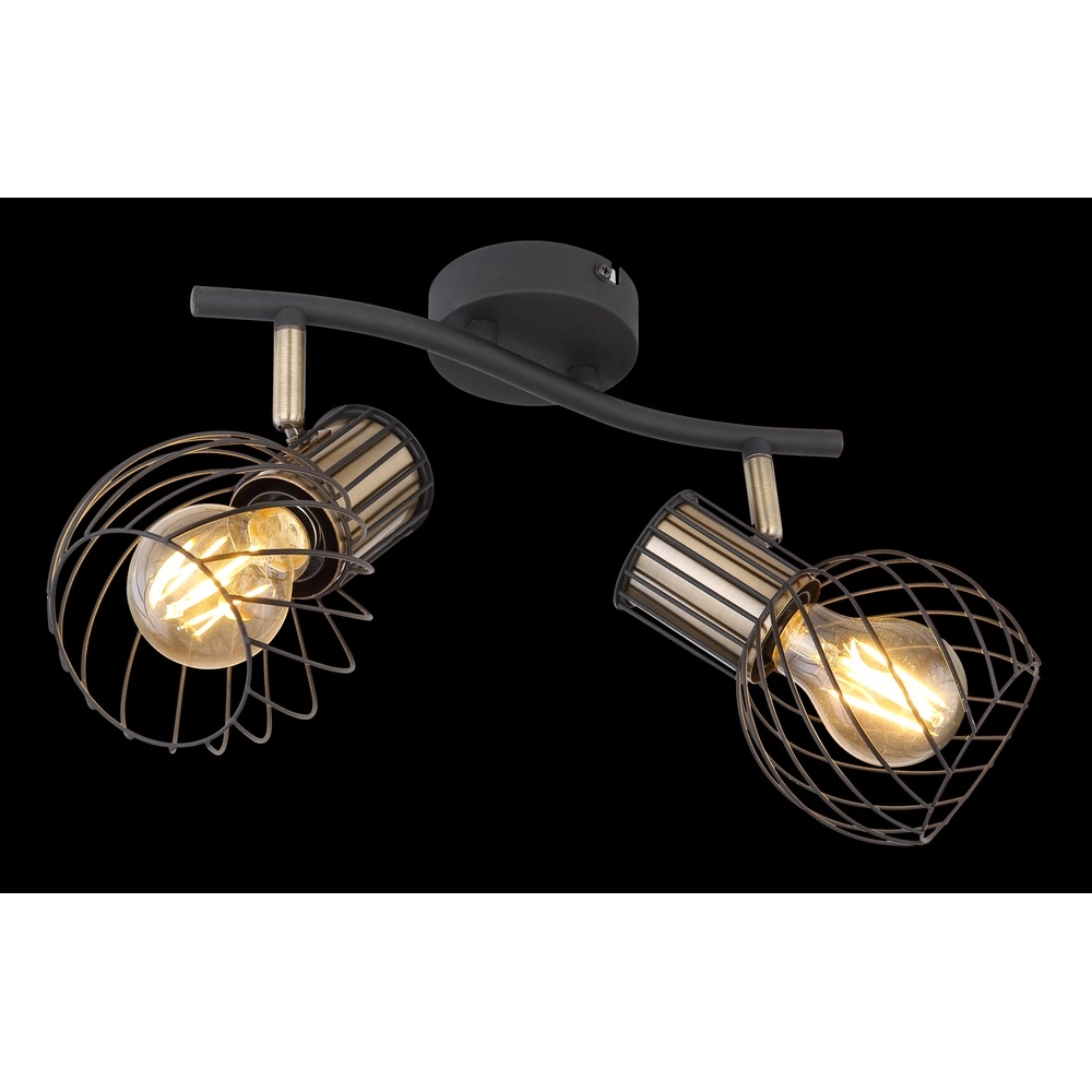 Deckenlampe Argusto 2-Licht Schwarz Globo 9007371390717