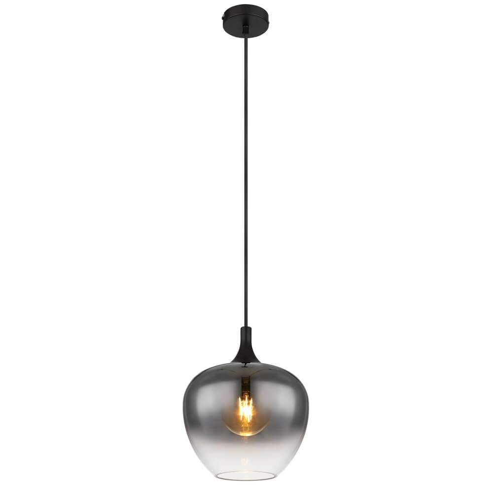 Schwarze Pendelleuchte Maxy Einzel Ø 24cm Globo 9007371438396