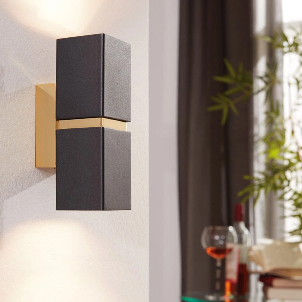 LED-Wandleuchte Passa Up - Down 2x3,3W - Gold mit Schwarz Eglo 9002759953737