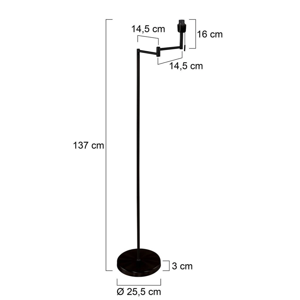 Stehlampe Bella Schwarz Steinhauer 8712746171167