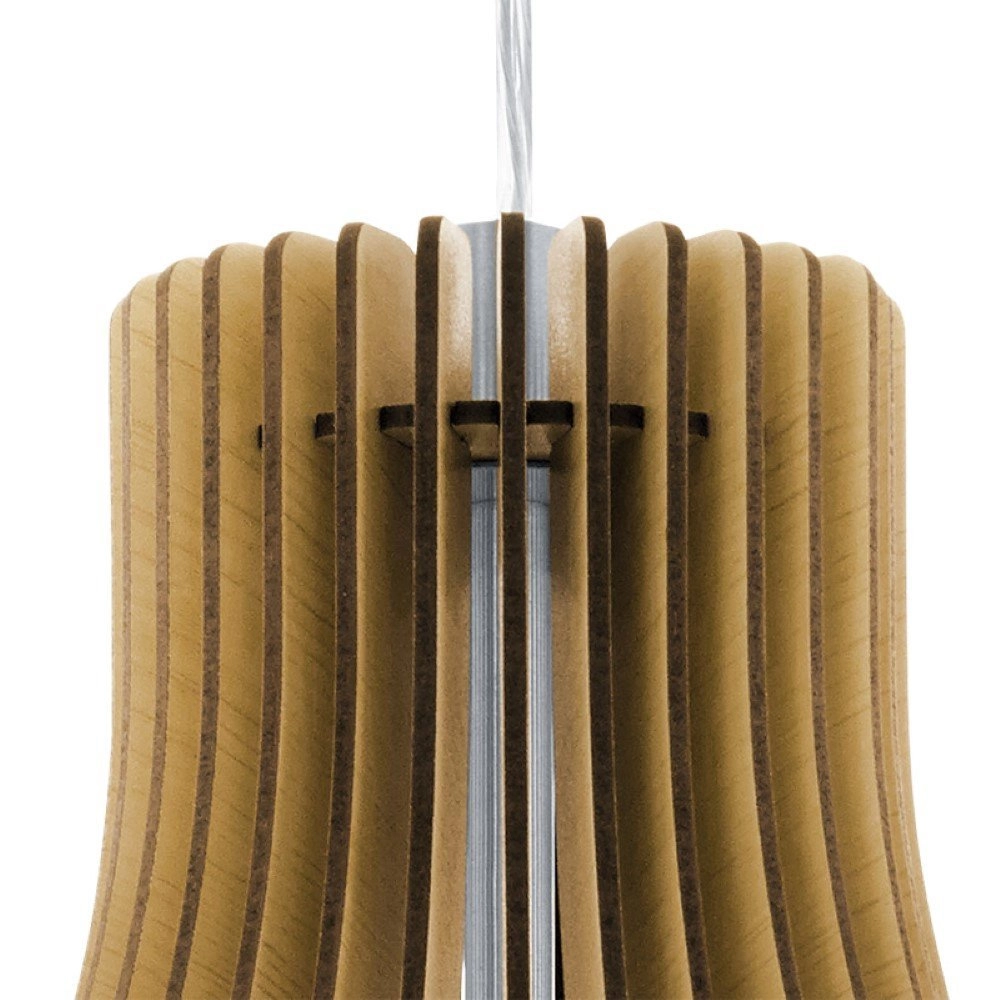 Pendelleuchte Tindori 38 cm hellbraunes holz Eglo 9002759962586