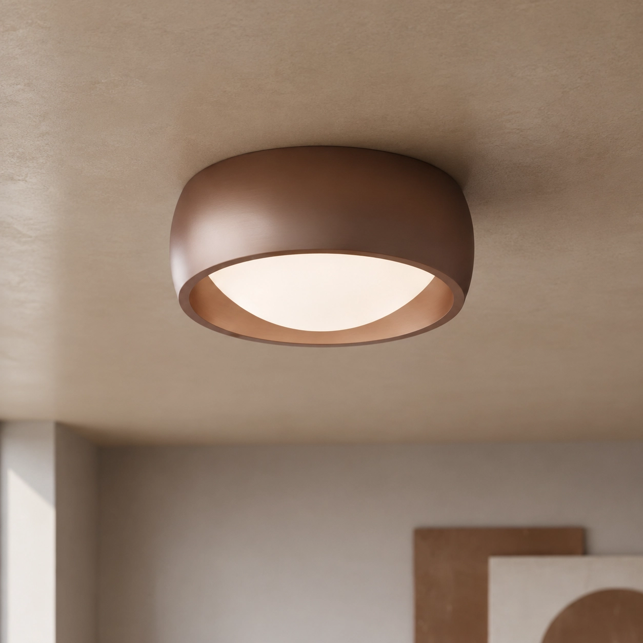 Elegante Deckenlampe Montana Ø15cm – Gebürsteter Bronze