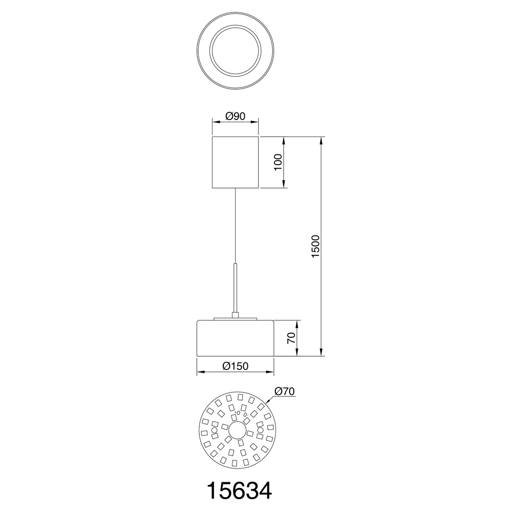Design-Pendellampe Fogsy Einzelne schwarze mit Rauchglas Globo 9007371450381