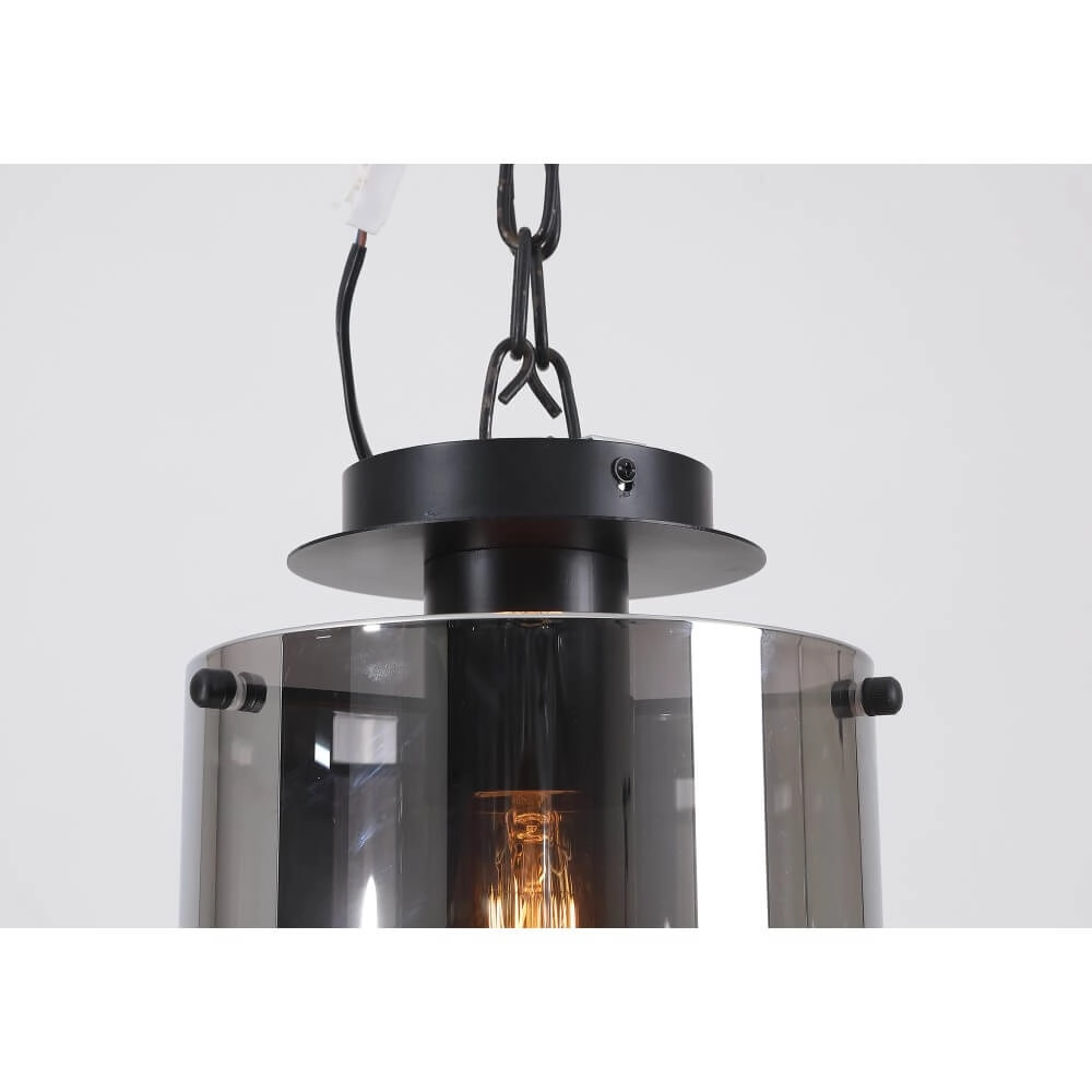 Schwarze Deckenleuchte Sweden 1-flammig Searchlight 5053423271408