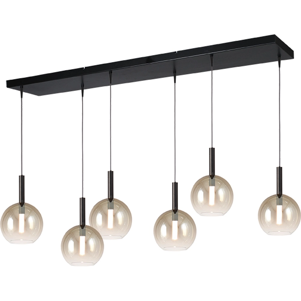 6L Pendellampe Ø17cm Lido Ball mit goldverblasstem Glas Masterlight 8718121324975