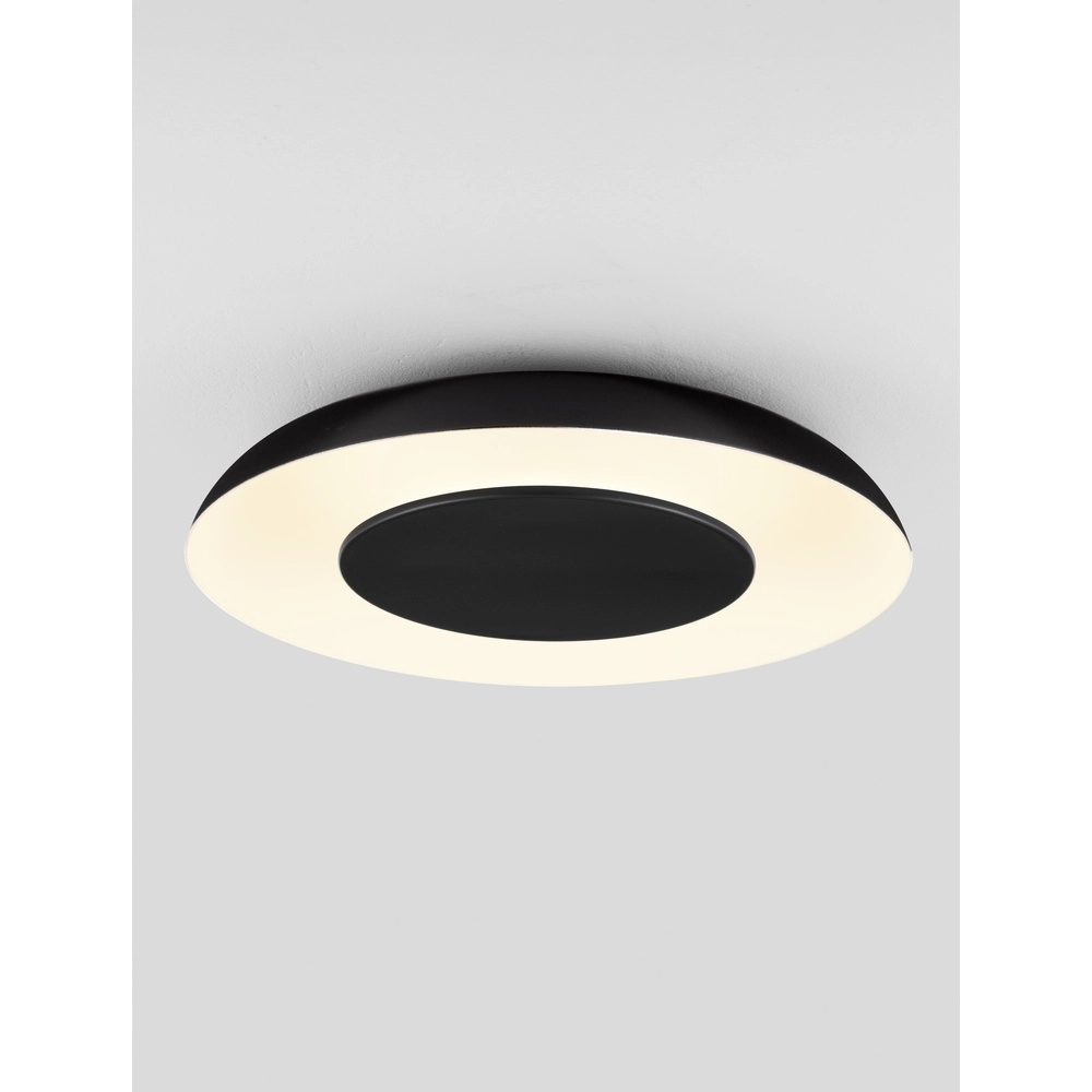 Design-Deckenleuchte Epos Ø 40cm schwarz mit weiß