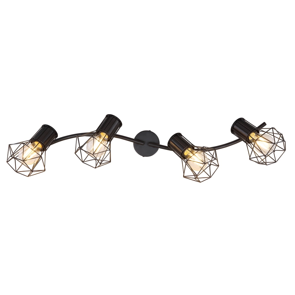 Deckenlampe Priska 4-Licht Schwarz Globo 9007371406173
