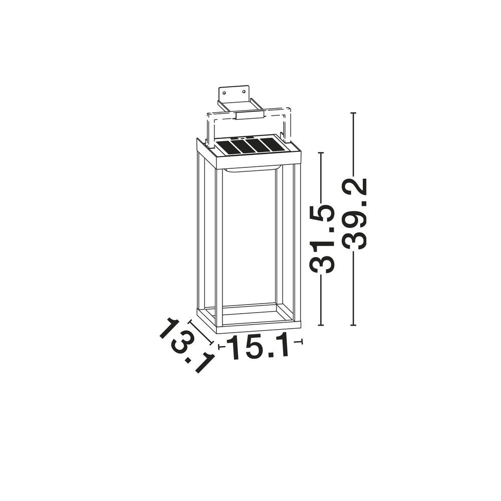 Schlanke Tischleuchte Tegolo anthrazit solar Lyora 5212017478832