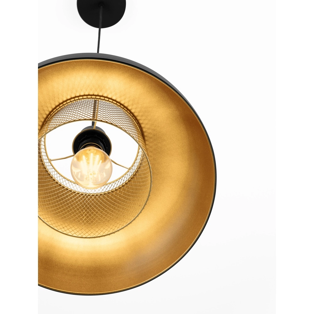 Pendelleuchte Sqube schwarz mit gold Lyora 5212017454799