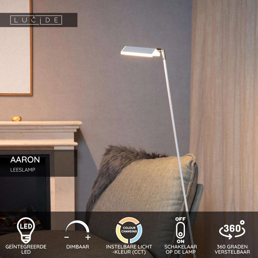 LED-Leselampe Aaron Design White Lucide 5411212194046
