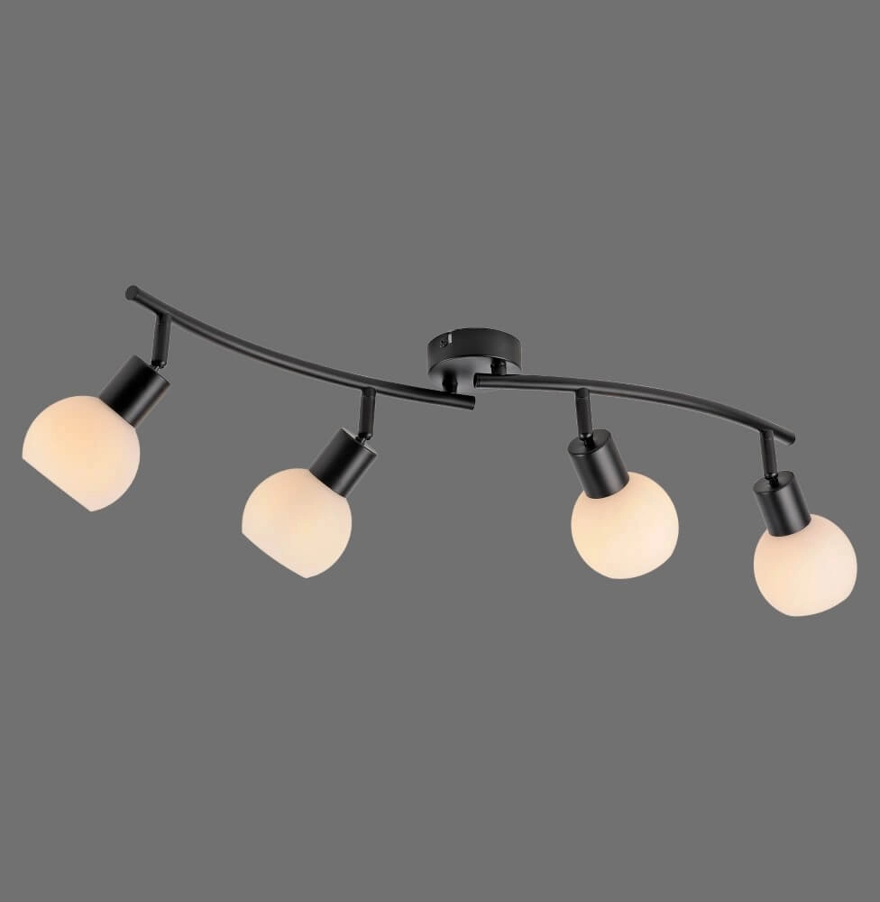 Schwarze Deckenleuchte Loki 4-Licht Just Light 4043689000790