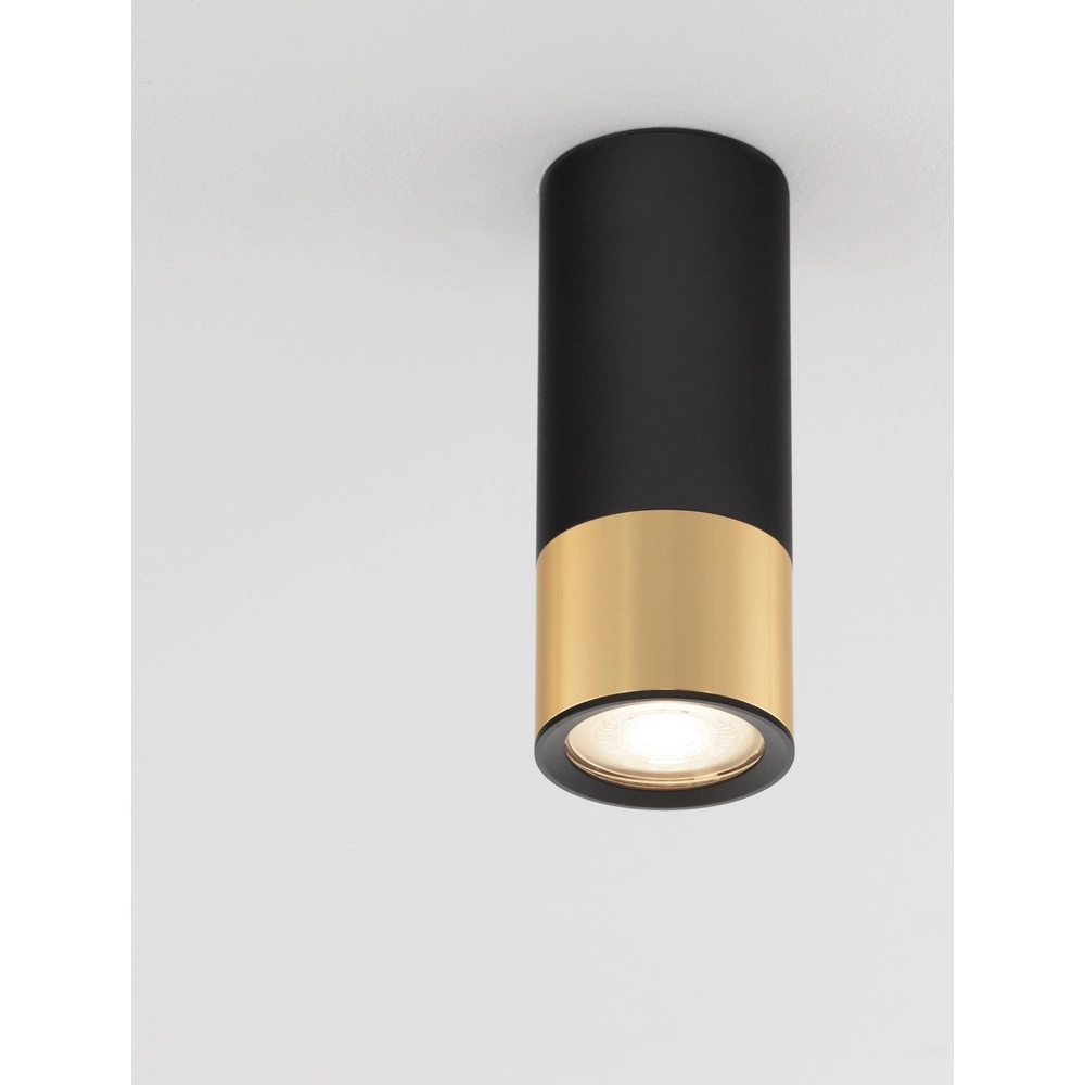 Deckenstrahler Picto 15cm schwarz mit gold