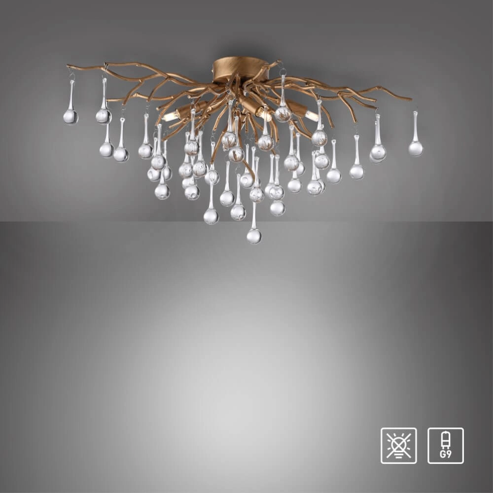 Kronleuchter Icicle Messing 60cm Paul Neuhaus 4012248352069