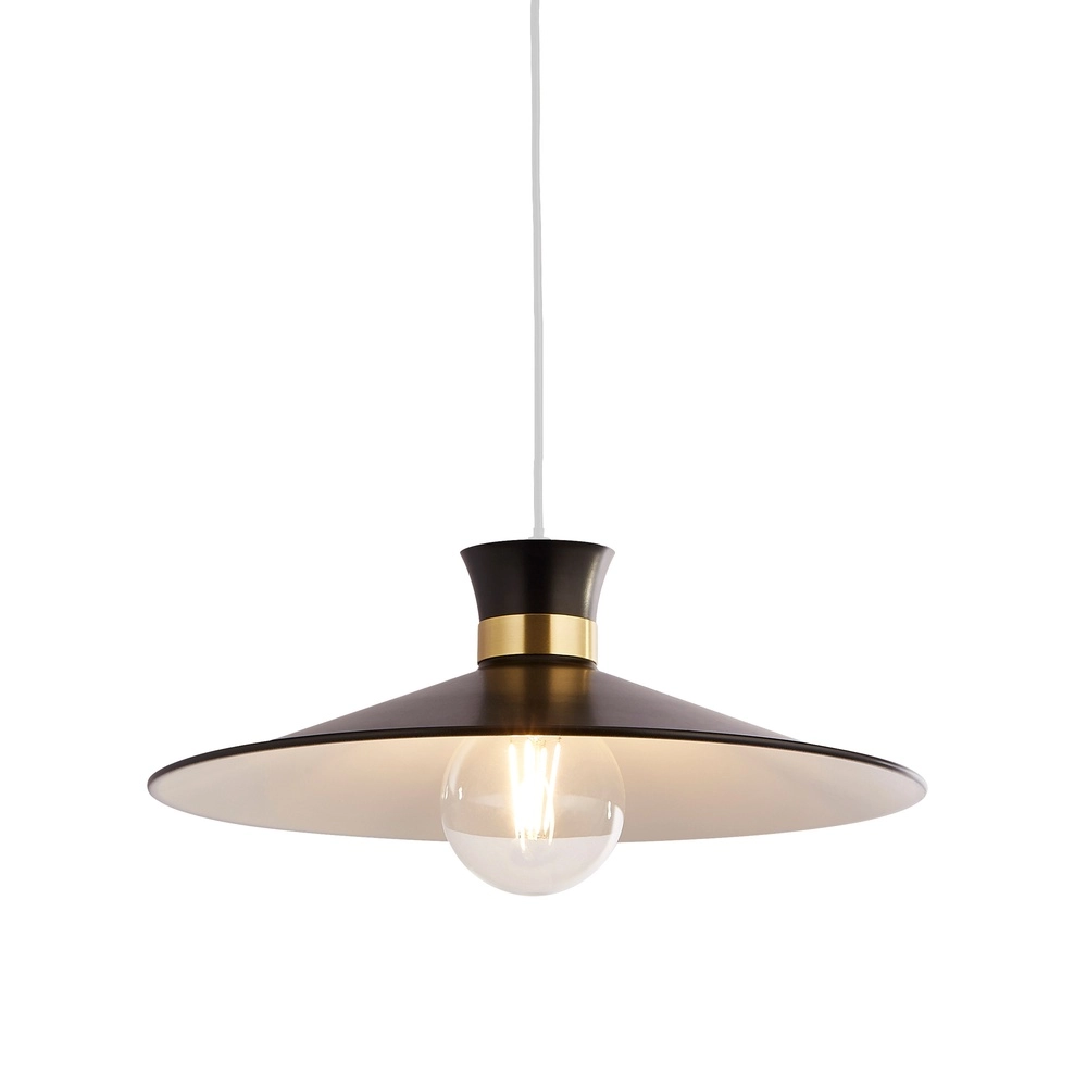 Schwarze Pendelleuchte Balham Entwurf Searchlight 5053423306865