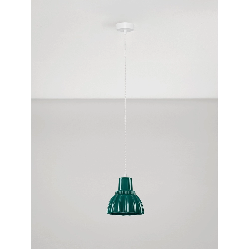 Pendellampe Picco Weiß mit Grün Lyora 5212017495396
