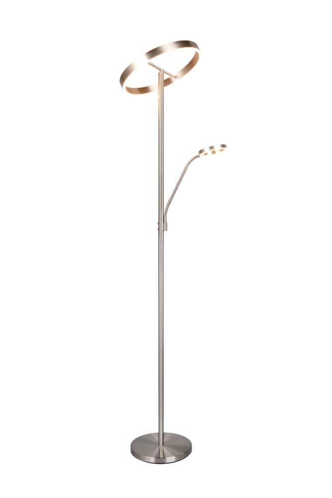 Design-Leselampe Willis Edelstahl – 180 cm Trio 4017807618129