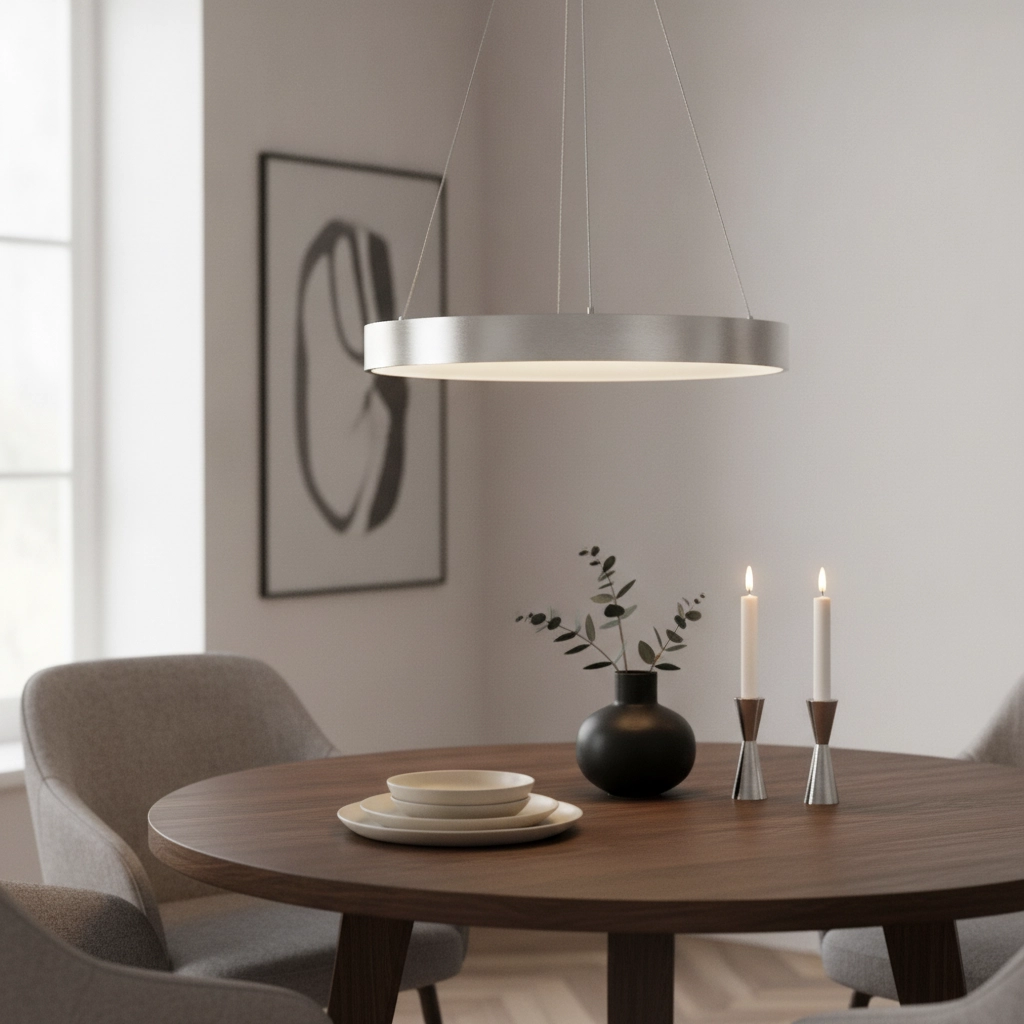 Pendelleuchte Rando Thin silbergrau Ø 60cm