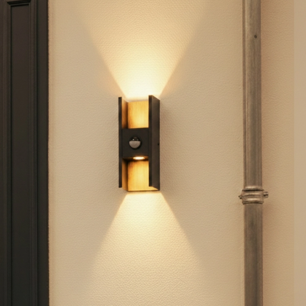 Wandstrahler Flatt anthrazit mit Sensor