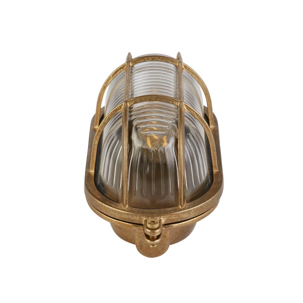 Goldene Wandlampe Bulkhead klassisch