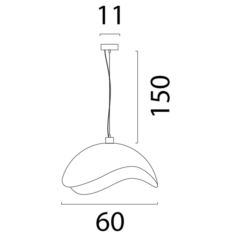 Design-Pendellampe Volta Ø60cm – wellig – weiß Masterlight 8718121191294